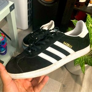 Adidas Gazelle Classic Black and White US 10.5